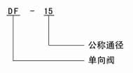 DXF型單向閥